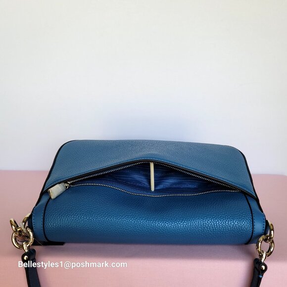 KATE SPADE Hudson Pebbled Leather Flap Convertible Shoulder Bag- Back to School - Picture 8 of 16